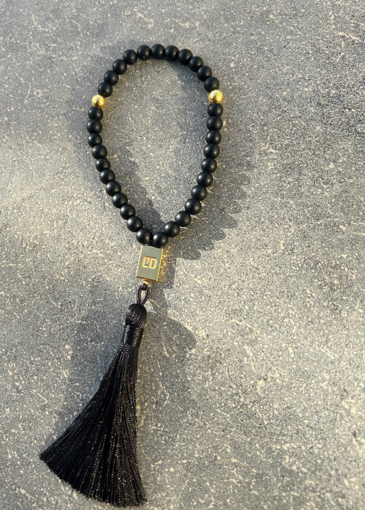 Black Matte Prayer Bead