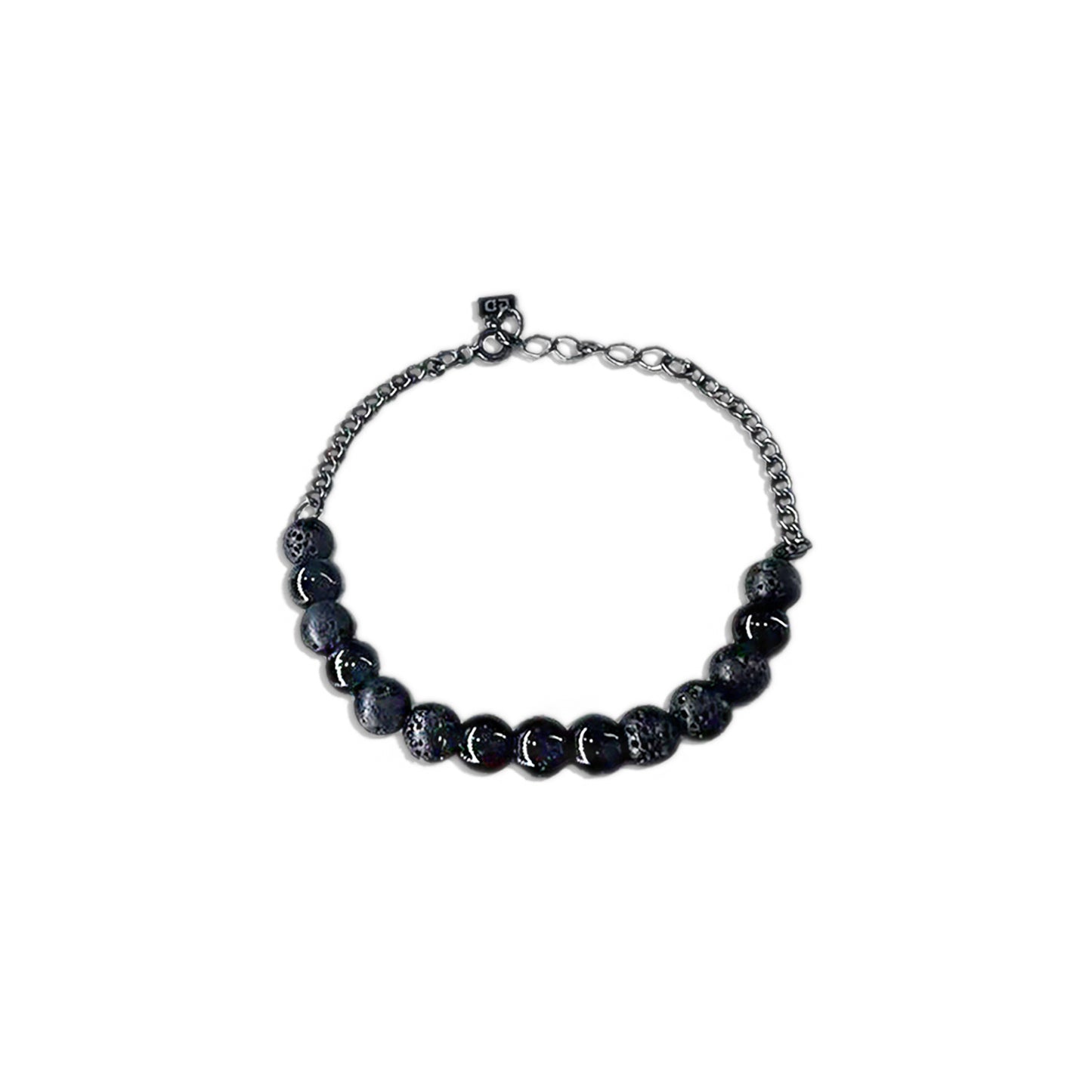 Half Chain Bracelet x Black Beads