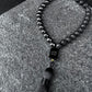 Half & Half Lava Stone Prayer Bead