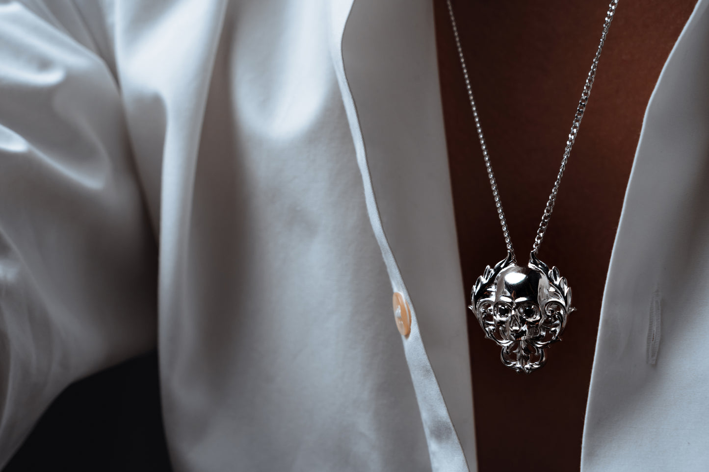 Black Eye Skull Necklace